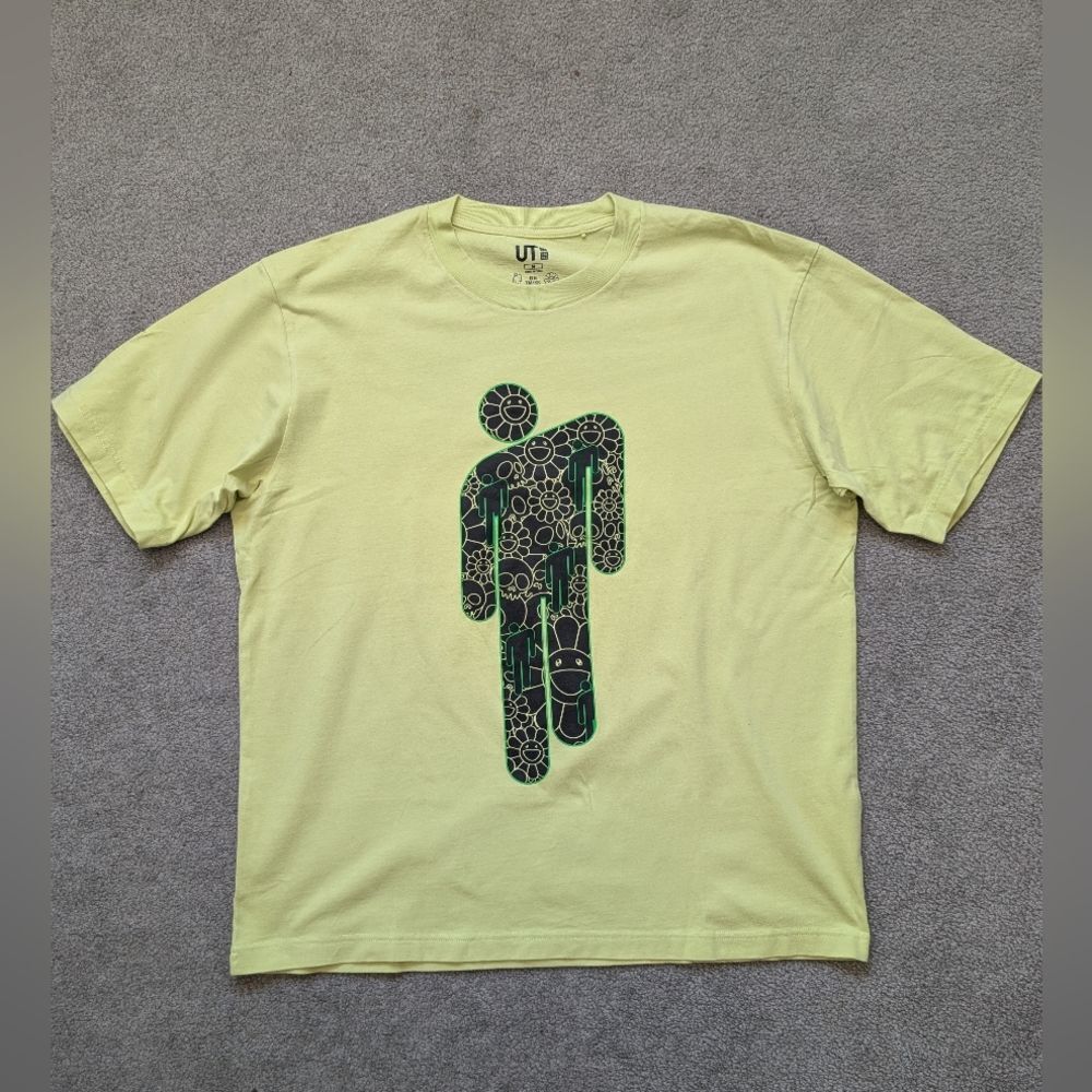 Billie Eilish X Takashi Murakami Uniqlo Neon Green T Shirt Size M